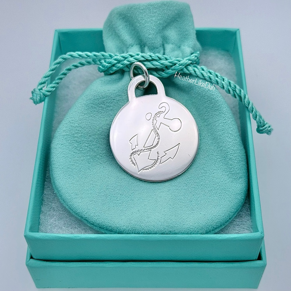 Tiffany & Co. HUGE XL Custom Round Anchor Tentacle Octopus Kraken Charm Pendant